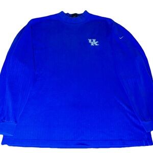 Vintage Nike Team Kentucky Wildcats Turtleneck Shirt Blue NCAA